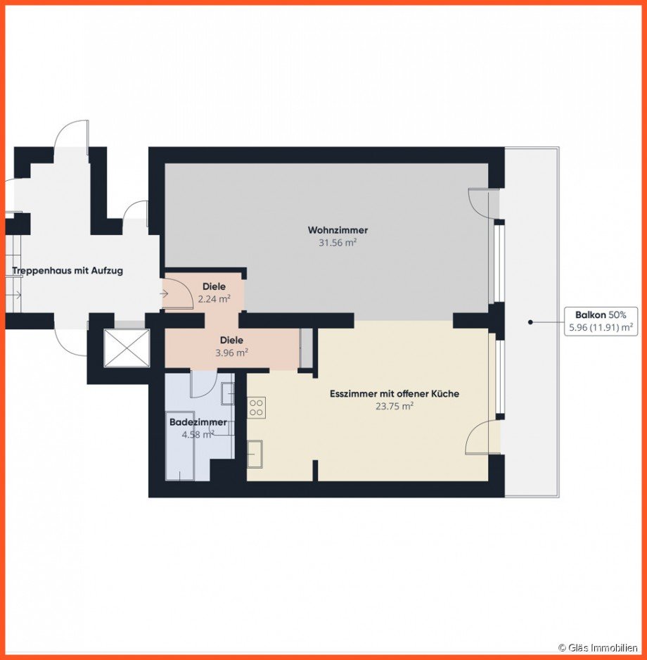 Grundriss_ Etagenwohnung Saarbr�cken / Schafbr�cke