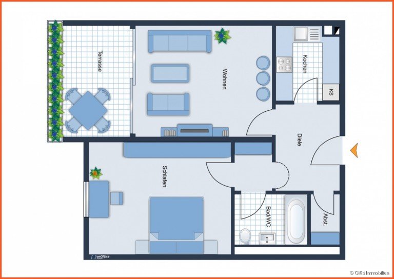 Grundriss Nalbach Etagenwohnung Schicke Eigentumswohnung mit Aufzug, TG-Stellplatz und Balkon in ruhiger, zentraler Lage