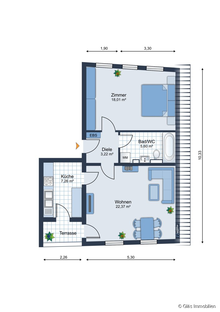 Grundriss Etagenwohnung Saarbr�cken
