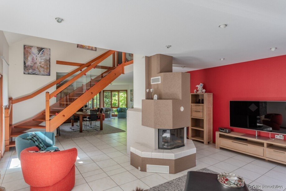 Wohnzimmer mit Blick Richtung Esszimmer Einfamilienhaus Wadgassen