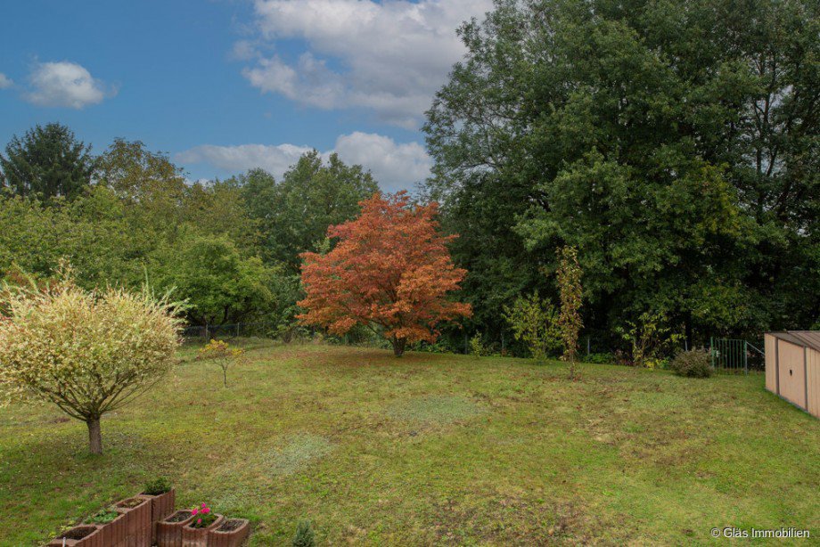 Blick vom Balkon ins Gr�ne Einfamilienhaus Gro�rosseln