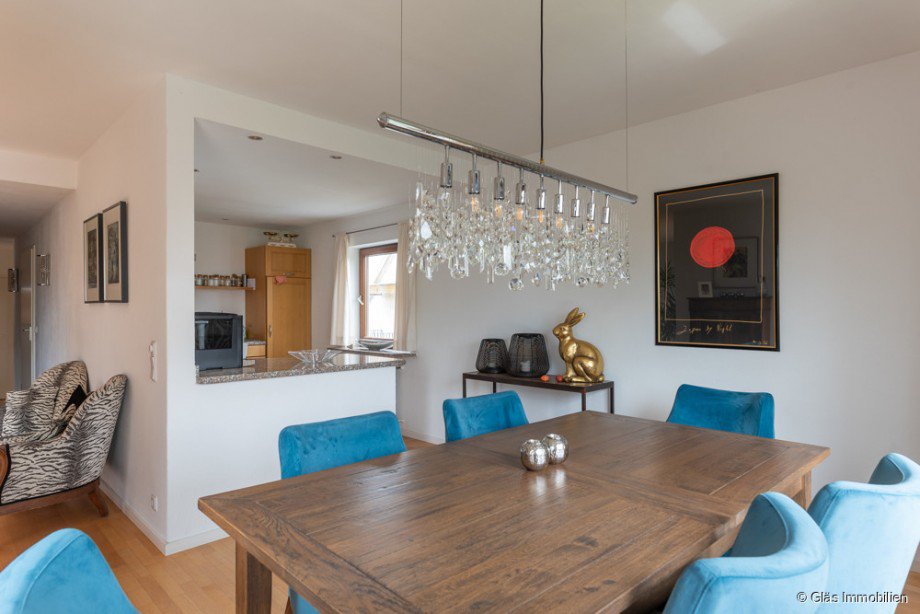Esszimmer mit offener K�che Zweifamilienhaus Bous
