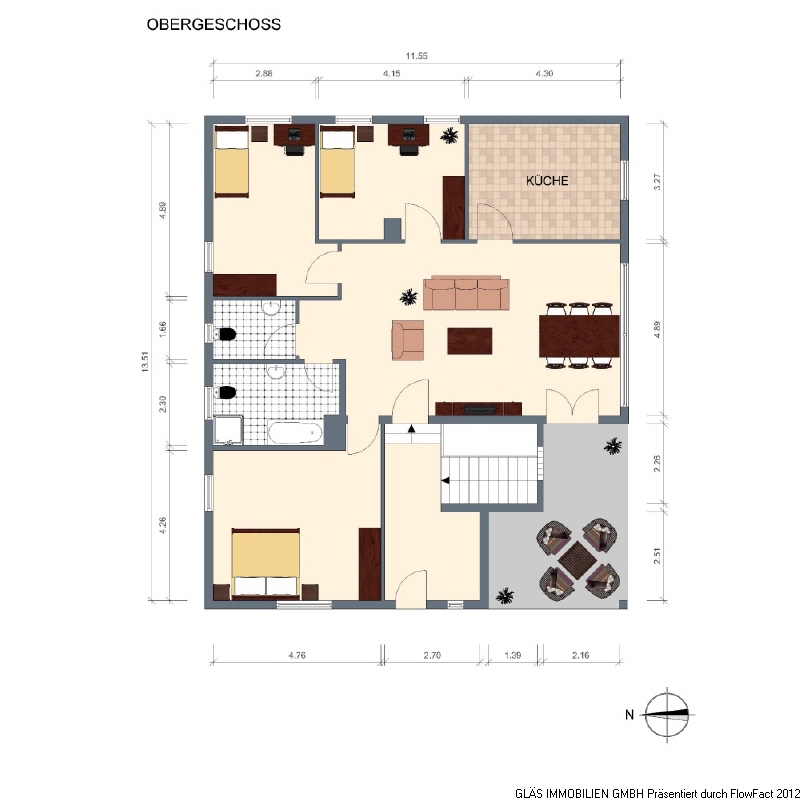 Grundriss Obergeschoss Einfamilienhaus Saarbr�cken