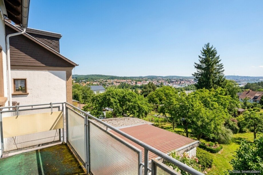 Balkon mit fantastischer Fernsicht Zweifamilienhaus Saarbr�cken / Gersweiler