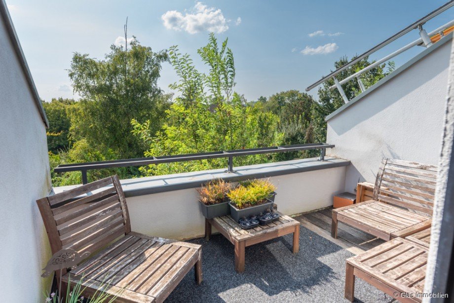 Balkon mit viel Privatsph�re Maisonettewohnung Saarlouis