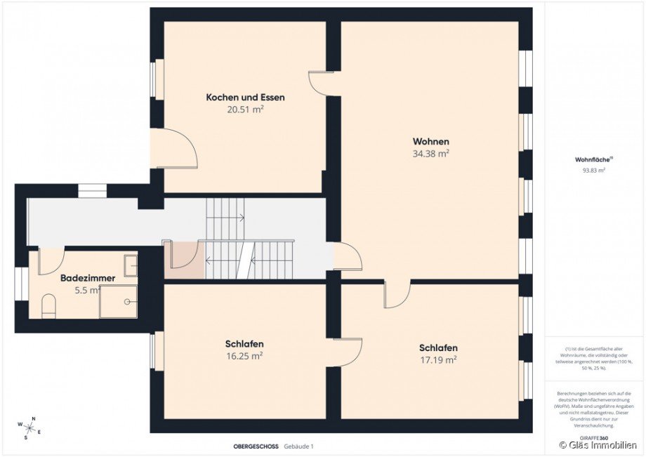 Grundriss Obergeschoss Mehrfamilienhaus V�lklingen
