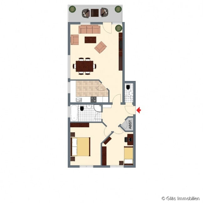Grundriss Erdgeschosswohnung V�lklingen