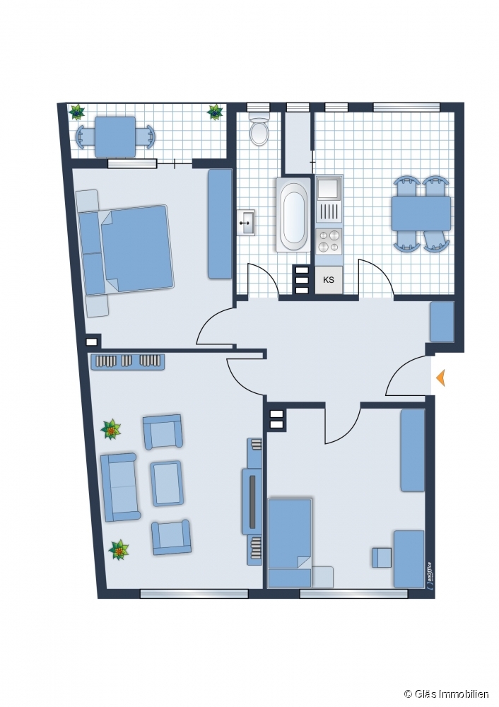 Grundriss Etagenwohnung Saarbr�cken / Sankt Johann