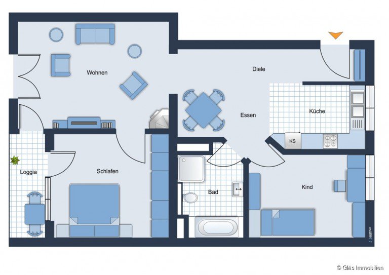 Sehr gepflegte Eigentumswohnung Saarbr�cken Etagenwohnung Helle, praktische und gepflegte 3 ZKB Eigentumswohnung mit Balkon, Aufzug und Garage