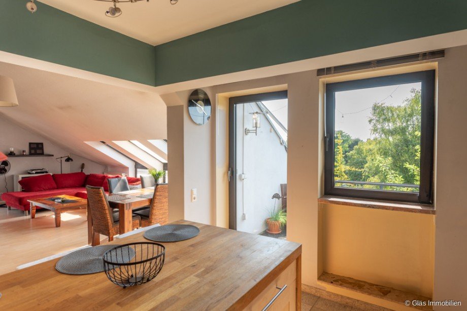 K�che mit Zugang zum Balkon Maisonettewohnung Saarlouis
