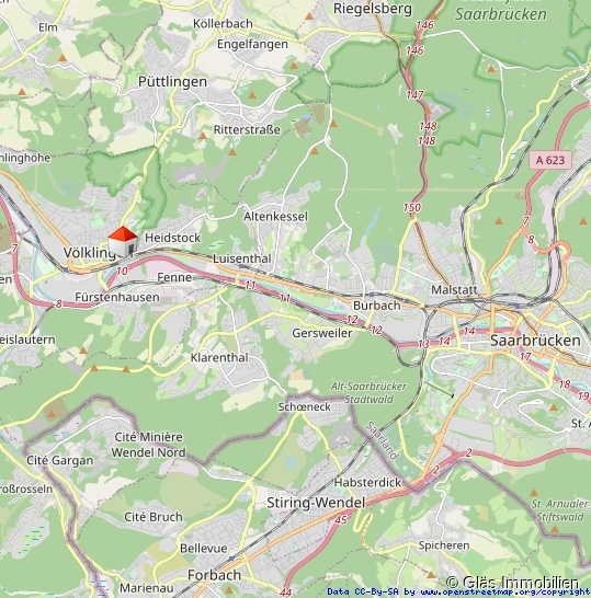 Verkehrsg�nstige Wohnlage Dachgeschosswohnung V�lklingen