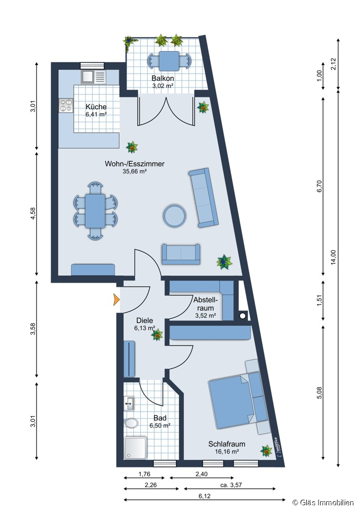 Grundriss Etagenwohnung Saarbr�cken